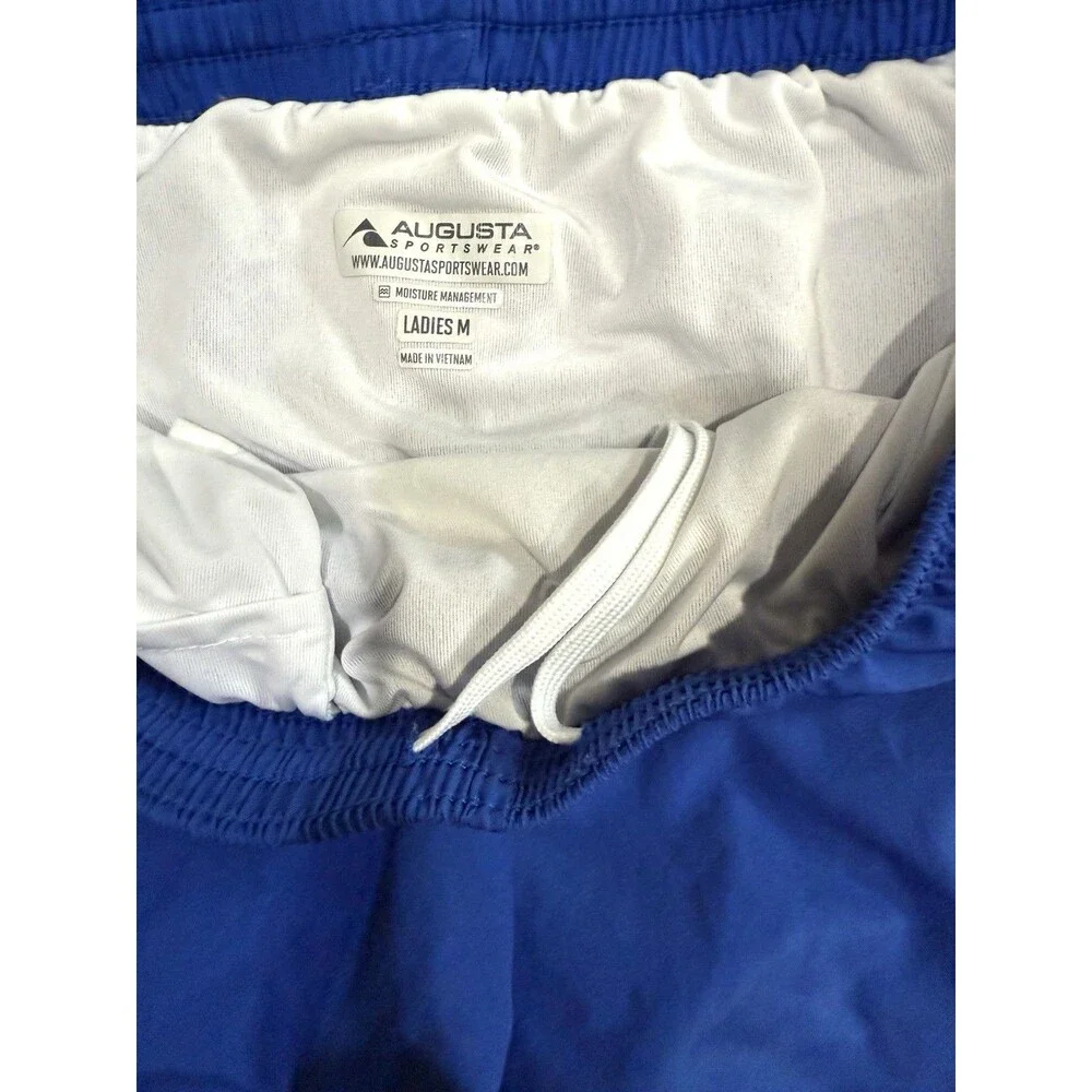 Augusta Sportswear Womens M Blue Soccer Shorts Lined Running Athletic w/ Crest